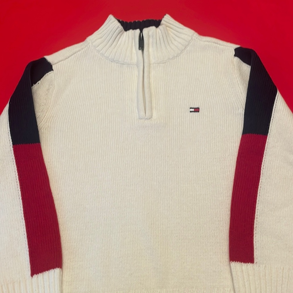 Excellent condition boys Tommy Hilfiger half-zip sweater.